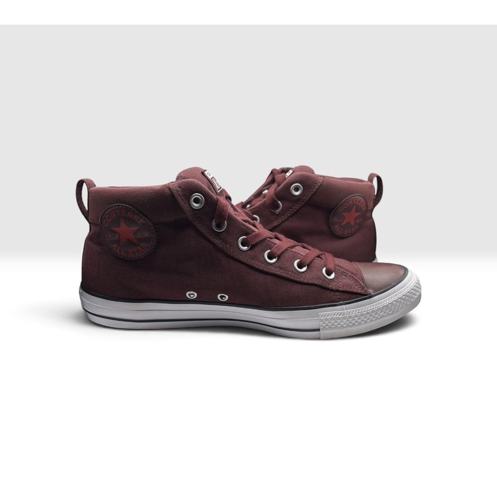 Converse Men's Chuck Taylor All Star Mid Street Sneakers Size 10 Maroon -2244